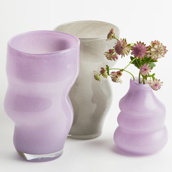 New HM Home Glass Vase light purple - Picture 5 of 5